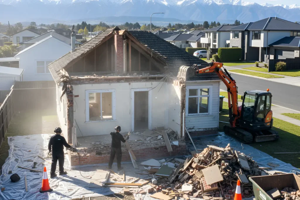 At Earthworks Christchurch, we do Demolition Work with precision and safety, delivering expert solutions for residential and commercial sites across Christchurch.