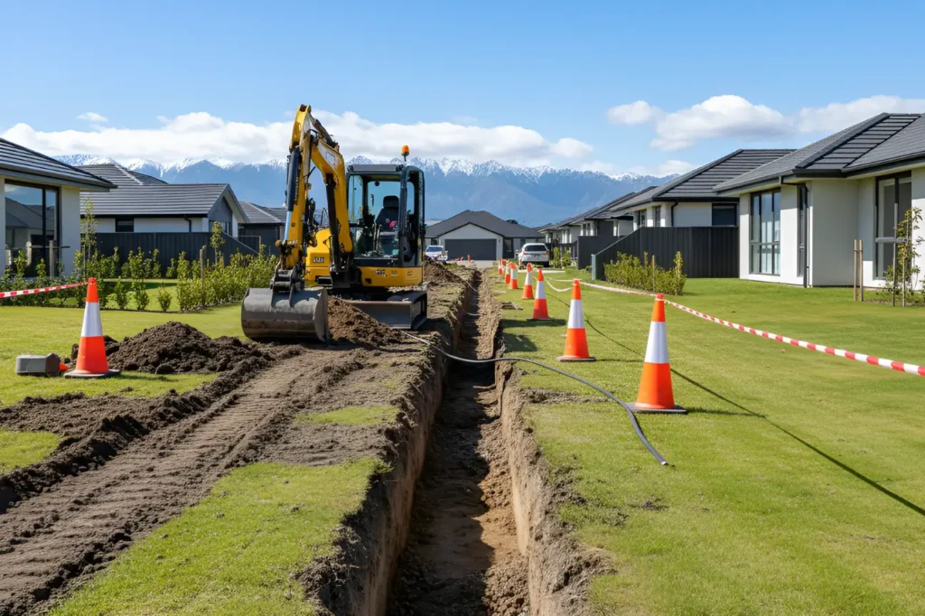 At Earthworks Christchurch, we do Trenching with precision and reliability, providing expertly dug trenches for drainage, utilities, and foundation systems across Christchurch.