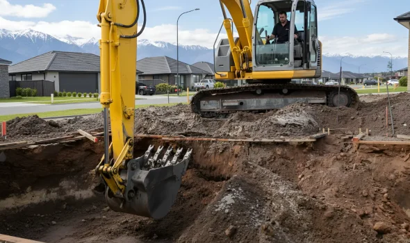 Retaining Wall and Driveway Excavation Experts | Earthworks Christchurch At Earthworks Christchurch, we do Small Excavations to prepare reliable bases for retaining walls and driveways, combining strength, accuracy, and lasting quality in every project.